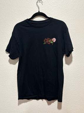 Obey Worldwide Black Rose Tribal Logo Graphic T-Shirt
